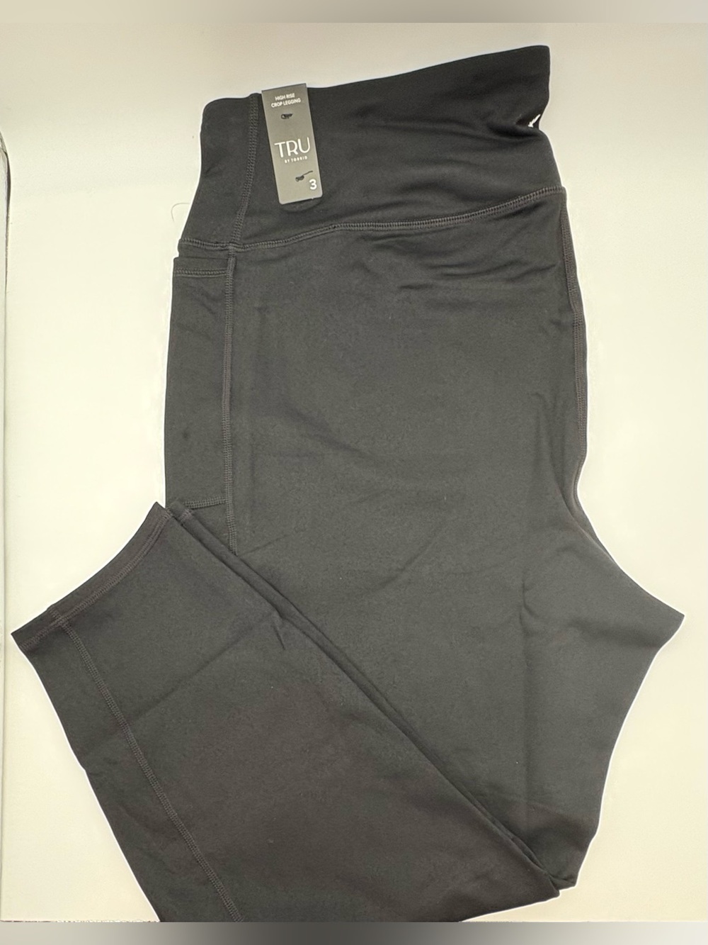 NWT Torrid TRU High Rise Crop Leggings Black Plus Size 3 3X 22-24 Activewear New